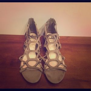 Taupe Fergie sandals